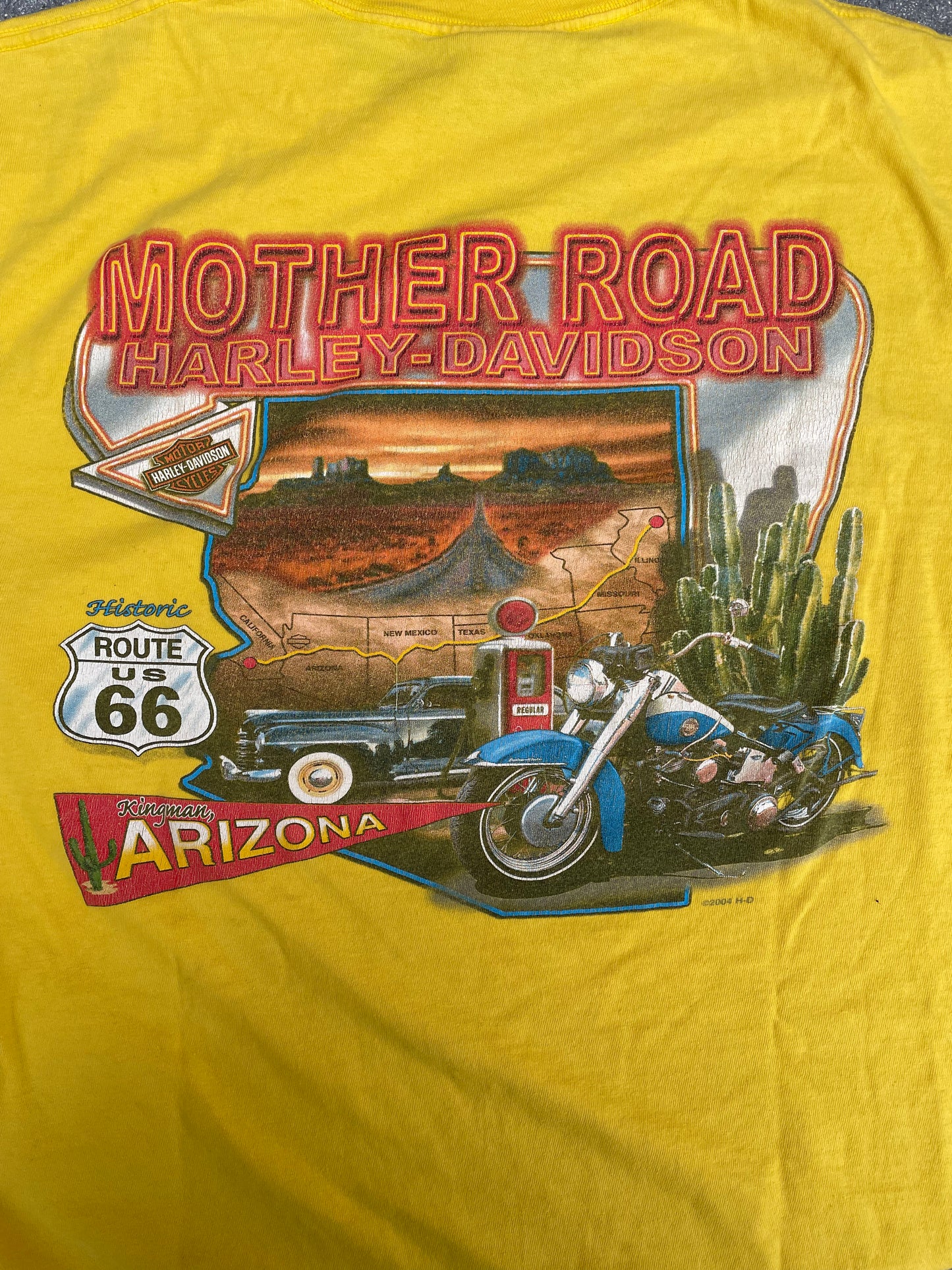 Vintage 2000s Yellow Harley Davidson T-Shirt