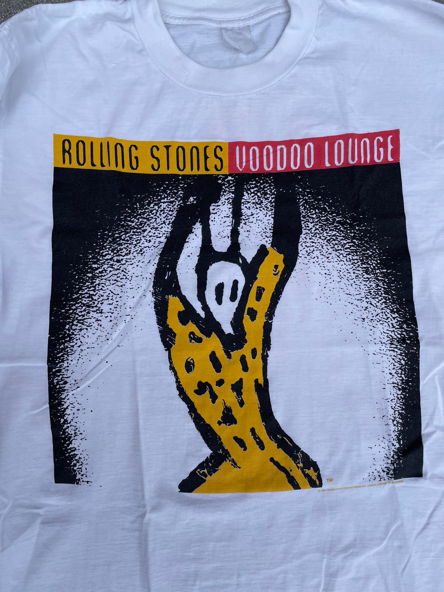 Vintage 90s 1994/1995 Rolling Stones Voodoo Lounge White T-Shirt