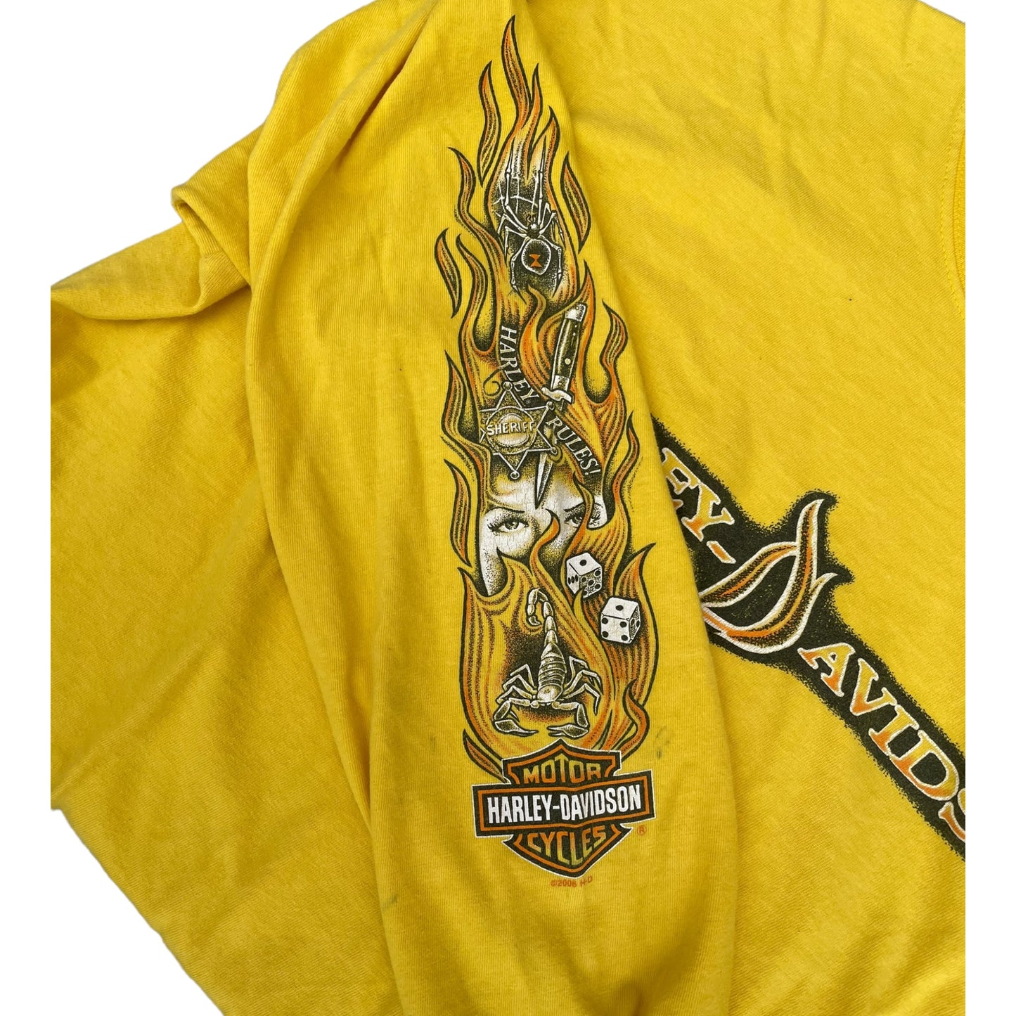 Vintage 2000s Yellow Harley Davidson T-Shirt