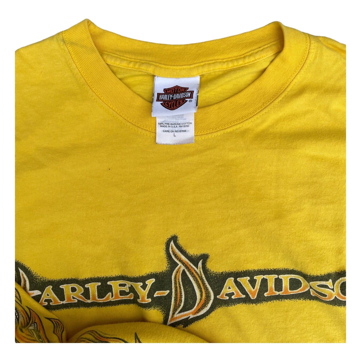 Vintage 2000s Yellow Harley Davidson T-Shirt